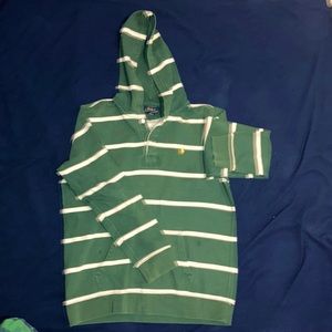 Polo Ralph Lauren Fleece Hoodie XL (18-20) Green/White